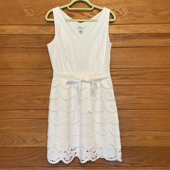 Lilly Pulitzer white tiered crochet trim dress - Picture 2 of 8